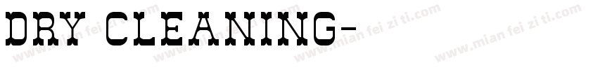 Dry CleaninG字体转换